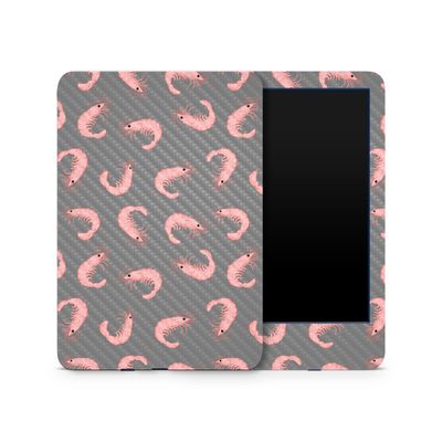 Carbon Fiber Skin Compatible with Amazon Kindle 6-inch 11th Gen (2022) - Bottomless Shrimp - Premium 3M Vinyl Protective Wrap Decal Cover - Easy to Apply | Crafted in The USA by MightySkins