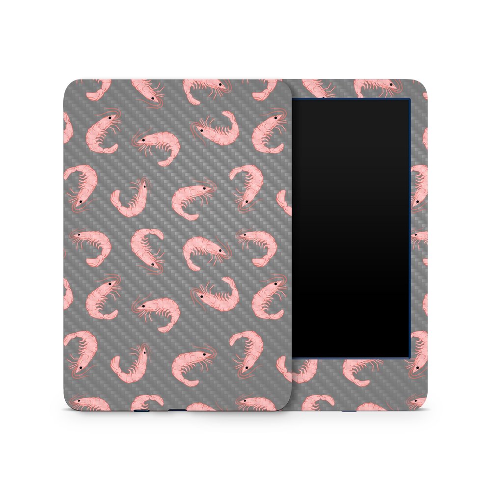 Carbon Fiber Skin Compatible with Amazon Kindle 6-inch 11th Gen (2022) - Bottomless Shrimp - Premium 3M Vinyl Protective Wrap Decal Cover - Easy to Apply | Crafted in The USA by MightySkins