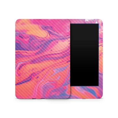 Carbon Fiber Skin Compatible with Amazon Kindle 6-inch 11th Gen (2022) - Sunset Flow - Premium 3M Vinyl Protective Wrap Decal Cover - Easy to Apply | Crafted in The USA by MightySkins