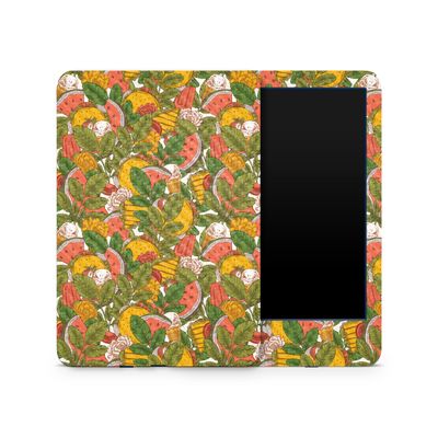 Carbon Fiber Skin Compatible with Amazon Kindle 6-inch 11th Gen (2022) - Summer Lunch - Premium 3M Vinyl Protective Wrap Decal Cover - Easy to Apply | Crafted in The USA by MightySkins