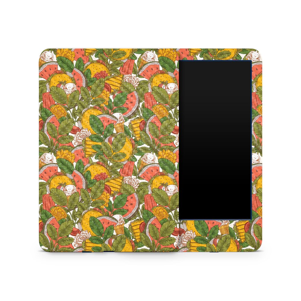 Carbon Fiber Skin Compatible with Amazon Kindle 6-inch 11th Gen (2022) - Summer Lunch - Premium 3M Vinyl Protective Wrap Decal Cover - Easy to Apply | Crafted in The USA by MightySkins