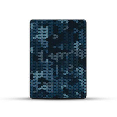 Skin Compatible with Amazon Kindle Paperwhite 5 6.8-inch 11th Gen (2021) - Blue Hexa Camo - Premium 3M Vinyl Protective Wrap Decal Cover - Easy to Apply | Crafted in The USA by MightySkins