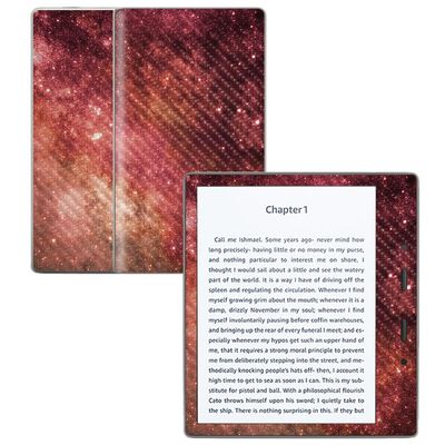 Carbon Fiber Skin Compatible with Amazon Kindle Oasis 7" (9th Gen) - Red Stars - Premium 3M Vinyl Protective Wrap Decal Cover - Easy to Apply | Crafted in The USA by MightySkins