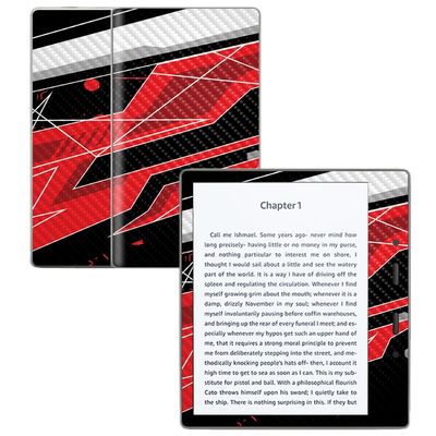 Carbon Fiber Skin Compatible with Amazon Kindle Oasis 7" (9th Gen) - Racing Chaos - Premium 3M Vinyl Protective Wrap Decal Cover - Easy to Apply | Crafted in The USA by MightySkins