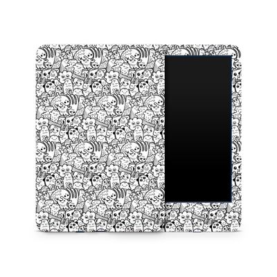 Carbon Fiber Skin Compatible with Amazon Kindle 6-inch 11th Gen (2022) - Doodle Friends - Premium 3M Vinyl Protective Wrap Decal Cover - Easy to Apply | Crafted in The USA by MightySkins