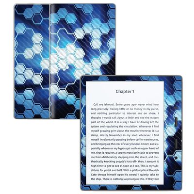 Carbon Fiber Skin Compatible with Amazon Kindle Oasis 7" (9th Gen) - Shining Hex - Premium 3M Vinyl Protective Wrap Decal Cover - Easy to Apply | Crafted in The USA by MightySkins