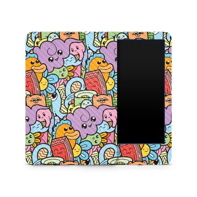 Carbon Fiber Skin Compatible with Amazon Kindle 6-inch 11th Gen (2022) - Rainbow Friends - Premium 3M Vinyl Protective Wrap Decal Cover - Easy to Apply | Crafted in The USA by MightySkins