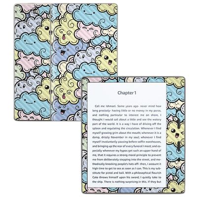 Carbon Fiber Skin Compatible with Amazon Kindle Oasis 7" (9th Gen) - Crazy Clouds - Premium 3M Vinyl Protective Wrap Decal Cover - Easy to Apply | Crafted in The USA by MightySkins