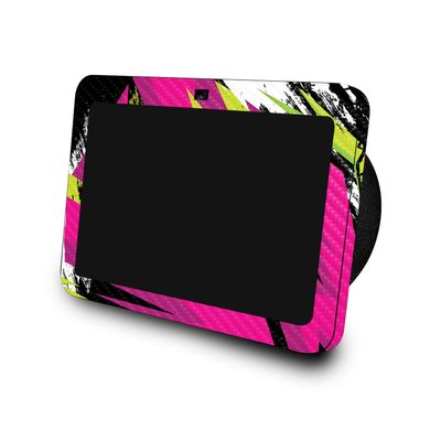 Carbon Fiber Skin Compatible with Amazon Echo Show 8 (3rd Gen, 2023) - Grunge Magenta - Premium 3M Vinyl Protective Wrap Decal Cover - Easy to Apply | Crafted in The USA by MightySkins