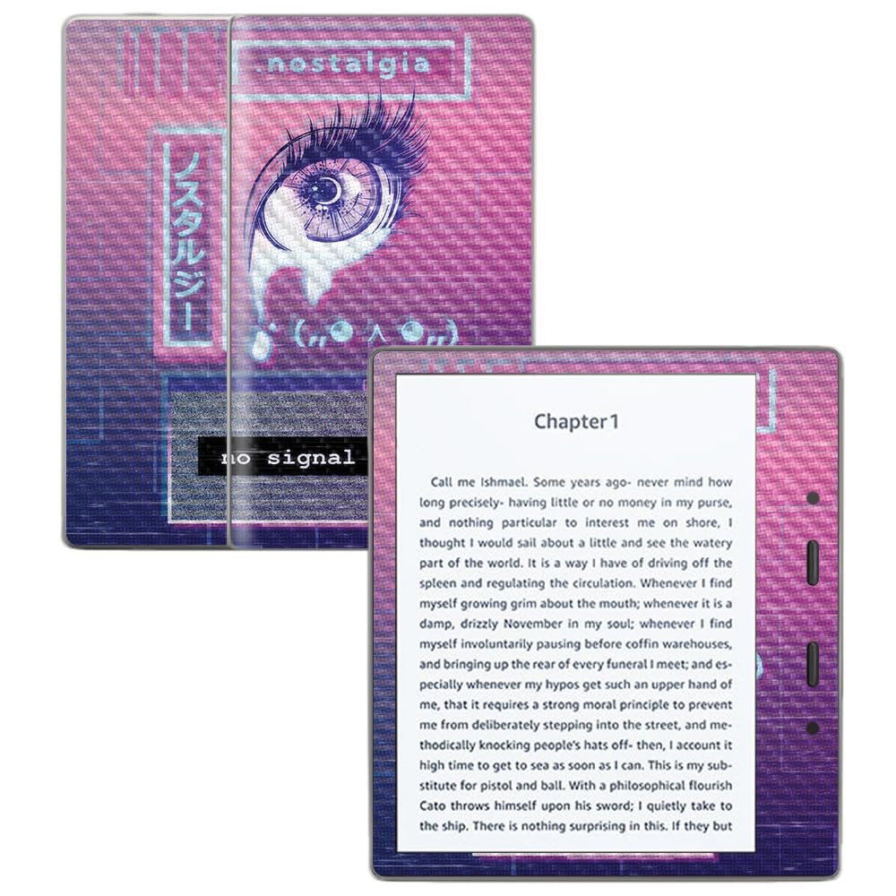 Carbon Fiber Skin Compatible with Amazon Kindle Oasis 7" (9th Gen) - Sad Nostalgia - Premium 3M Vinyl Protective Wrap Decal Cover - Easy to Apply | Crafted in The USA by MightySkins