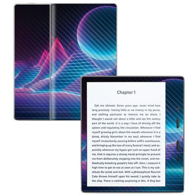 Carbon Fiber Skin Compatible with Amazon Kindle Oasis 7" (9th Gen) - Planetary Grid - Premium 3M Vinyl Protective Wrap Decal Cover - Easy to Apply | Crafted in The USA by MightySkins