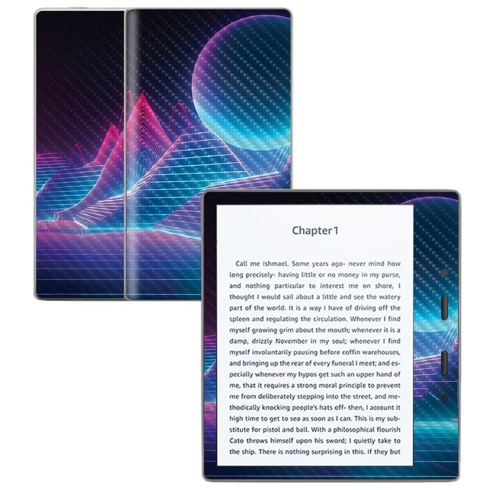 Carbon Fiber Skin Compatible with Amazon Kindle Oasis 7" (9th Gen) - Planetary Grid - Premium 3M Vinyl Protective Wrap Decal Cover - Easy to Apply | Crafted in The USA by MightySkins