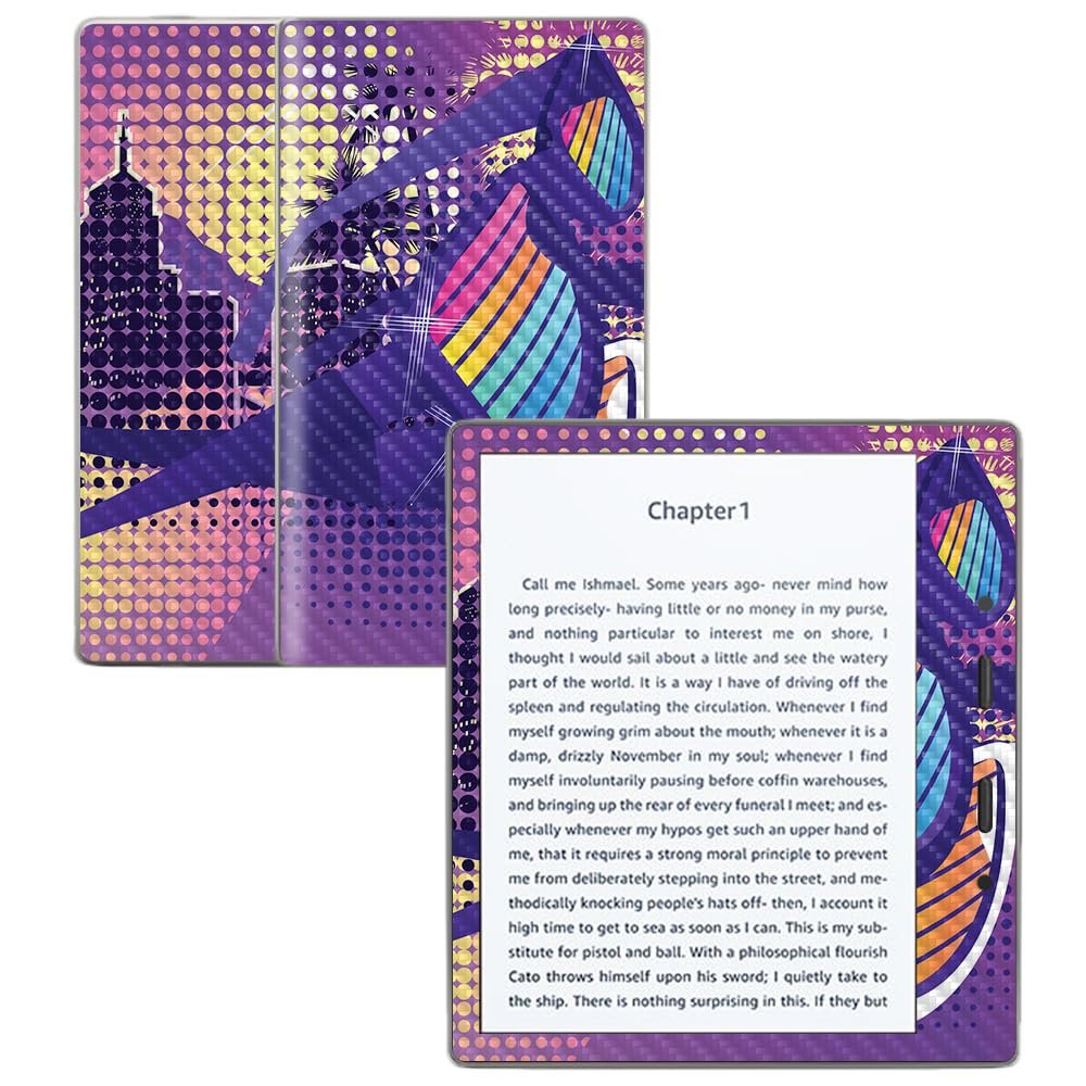 Carbon Fiber Skin Compatible with Amazon Kindle Oasis 7" (9th Gen) - Shutter Shades - Premium 3M Vinyl Protective Wrap Decal Cover - Easy to Apply | Crafted in The USA by MightySkins