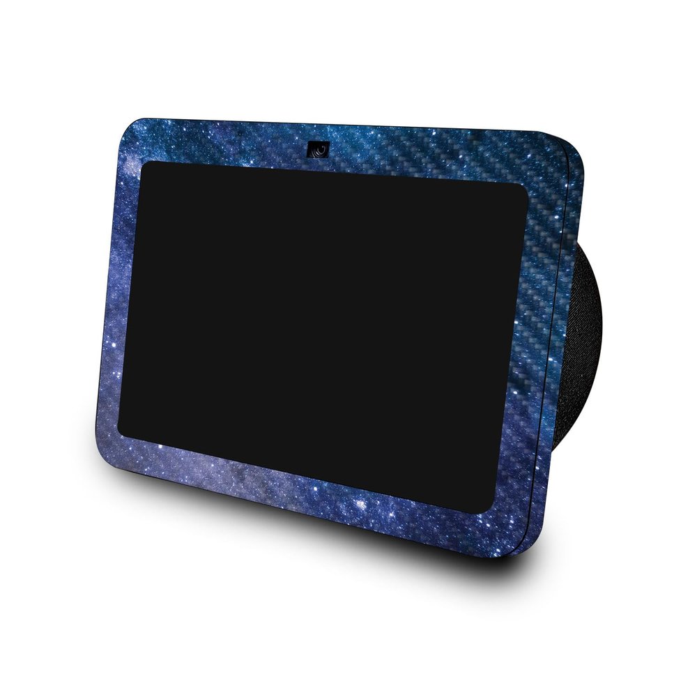 Carbon Fiber Skin Compatible with Amazon Echo Show 8 (3rd Gen, 2023) - Blue Stars - Premium 3M Vinyl Protective Wrap Decal Cover - Easy to Apply | Crafted in The USA by MightySkins