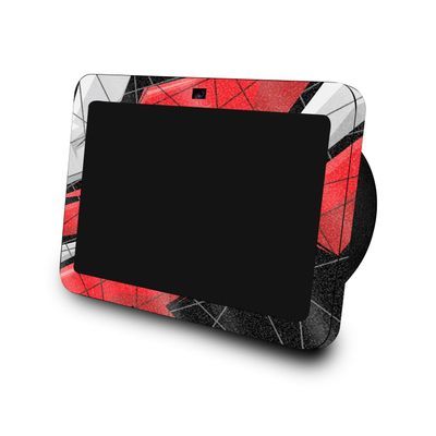 Glossy Glitter Skin Compatible with Amazon Echo Show 8 (3rd Gen, 2023) - Polygon Grunge - Premium 3M Vinyl Protective Wrap Decal Cover - Easy to Apply | Crafted in The USA by MightySkins