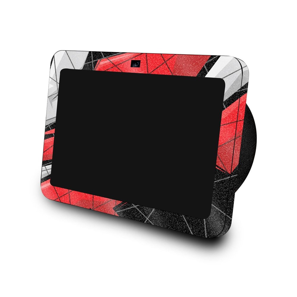 Glossy Glitter Skin Compatible with Amazon Echo Show 8 (3rd Gen, 2023) - Polygon Grunge - Premium 3M Vinyl Protective Wrap Decal Cover - Easy to Apply | Crafted in The USA by MightySkins