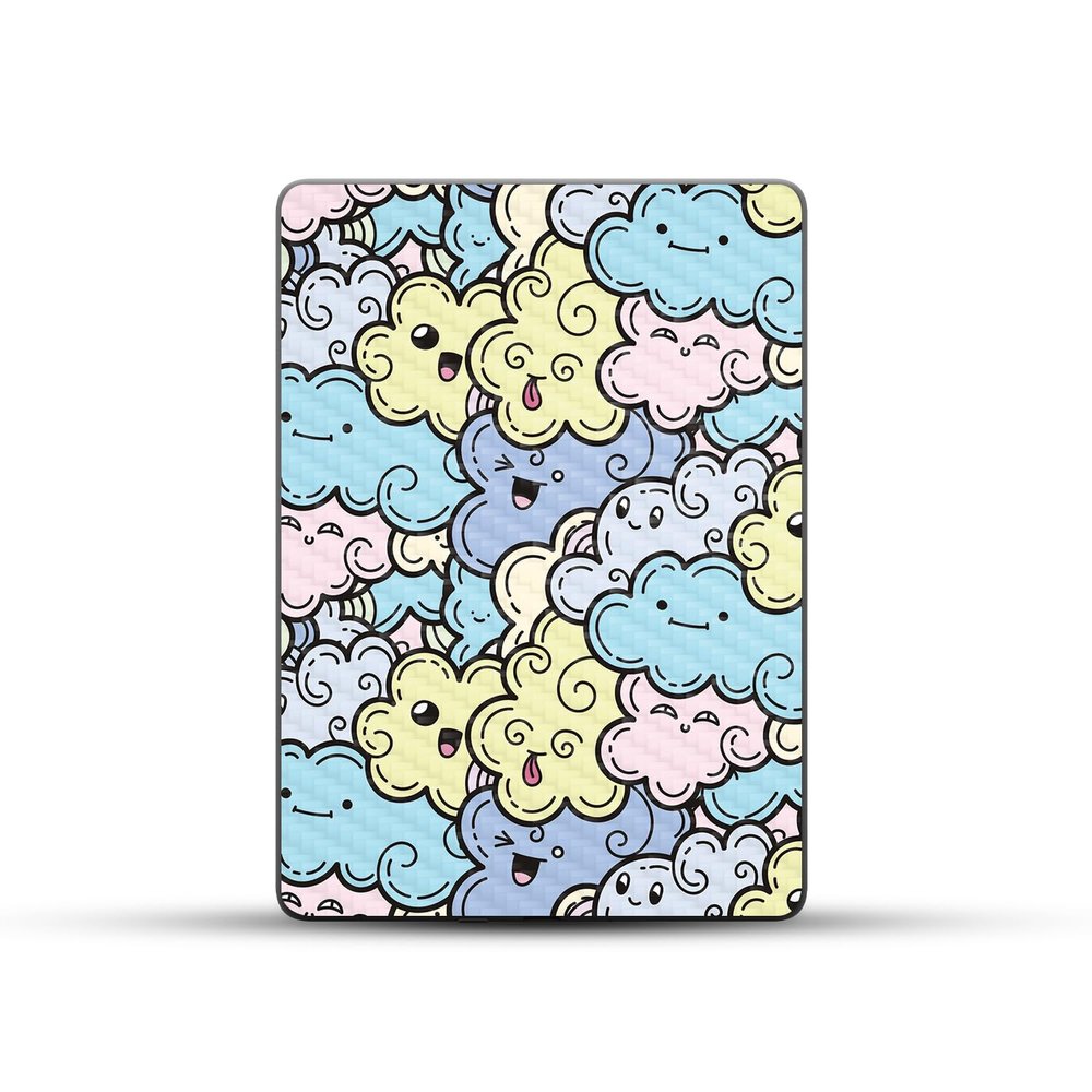Carbon Fiber Skin Compatible with Amazon Kindle Paperwhite 5 6.8-inch 11th Gen (2021) - Crazy Clouds - Premium 3M Vinyl Protective Wrap Decal Cover - Easy to Apply | Crafted in The USA by MightySkins