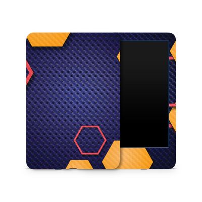 Carbon Fiber Skin Compatible with Amazon Kindle 6-inch 11th Gen (2022) - Complimentary Hex - Premium 3M Vinyl Protective Wrap Decal Cover - Easy to Apply | Crafted in The USA by MightySkins