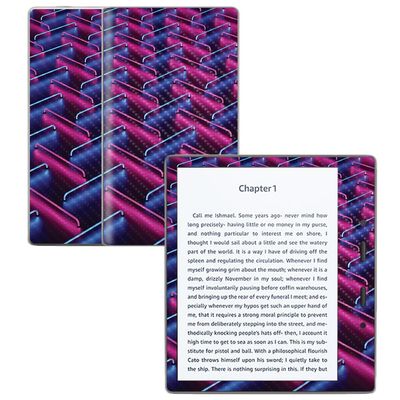 Carbon Fiber Skin Compatible with Amazon Kindle Oasis 7" (9th Gen) - Neon Diamond - Premium 3M Vinyl Protective Wrap Decal Cover - Easy to Apply | Crafted in The USA by MightySkins