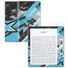 Carbon Fiber Skin Compatible with Amazon Kindle Oasis 7" (9th Gen) - Grunge Cyan - Premium 3M Vinyl Protective Wrap Decal Cover - Easy to Apply | Crafted in The USA by MightySkins view 1