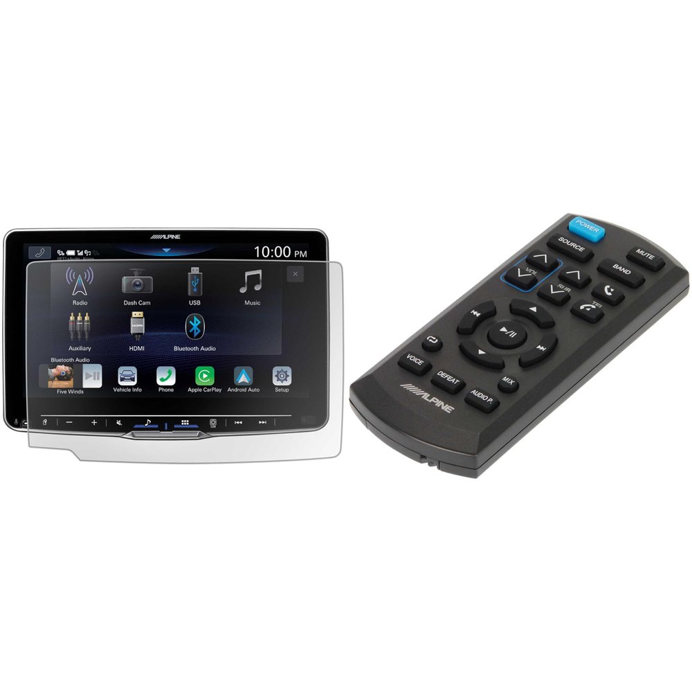 Alpine KAE-HF9DA Anti-Reflective Screen Protector for iLX-F509, RUE-4360 Wireless Remote Bundle