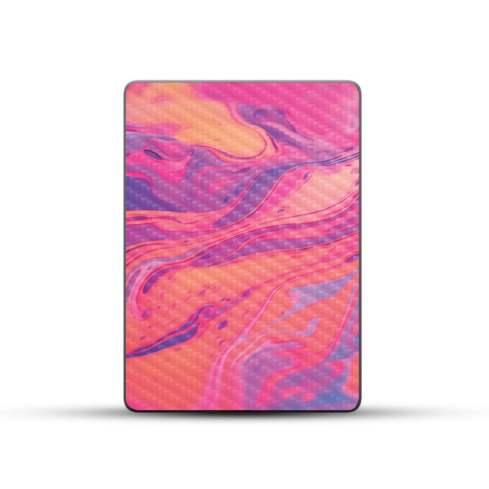 Carbon Fiber Skin Compatible with Amazon Kindle Paperwhite 5 6.8-inch 11th Gen (2021) - Sunset Flow - Premium 3M Vinyl Protective Wrap Decal Cover - Easy to Apply | Crafted in The USA by MightySkins