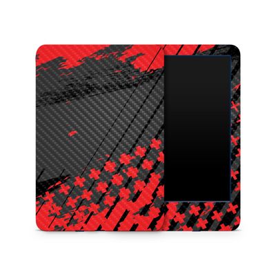 Carbon Fiber Skin Compatible with Amazon Kindle 6-inch 11th Gen (2022) - Grunge Red - Premium 3M Vinyl Protective Wrap Decal Cover - Easy to Apply | Crafted in The USA by MightySkins