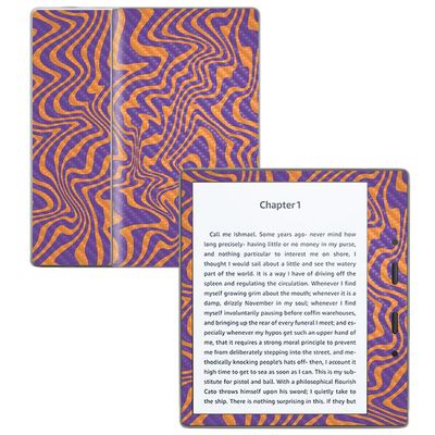 Carbon Fiber Skin Compatible with Amazon Kindle Oasis 7" (9th Gen) - Jitter Zebra - Premium 3M Vinyl Protective Wrap Decal Cover - Easy to Apply | Crafted in The USA by MightySkins