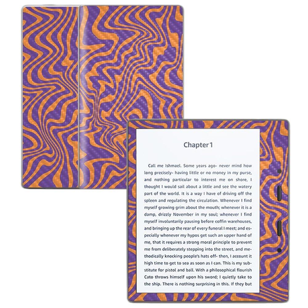 Carbon Fiber Skin Compatible with Amazon Kindle Oasis 7" (9th Gen) - Jitter Zebra - Premium 3M Vinyl Protective Wrap Decal Cover - Easy to Apply | Crafted in The USA by MightySkins