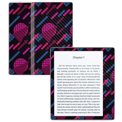 Carbon Fiber Skin Compatible with Amazon Kindle Oasis 7" (9th Gen) - Magenta Globe - Premium 3M Vinyl Protective Wrap Decal Cover - Easy to Apply | Crafted in The USA by MightySkins