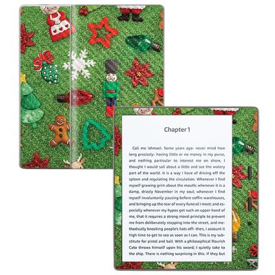 Carbon Fiber Skin Compatible with Amazon Kindle Oasis 7" (9th Gen) - Christmas Collection - Premium 3M Vinyl Protective Wrap Decal Cover - Easy to Apply | Crafted in The USA by MightySkins