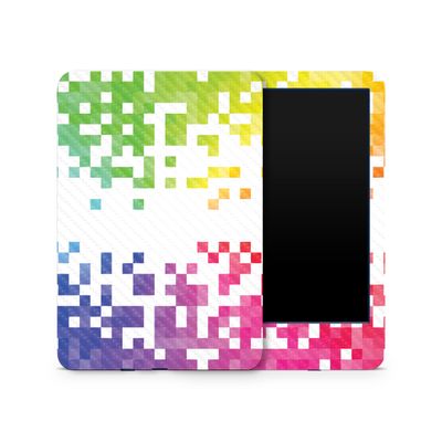 Carbon Fiber Skin Compatible with Amazon Kindle 6-inch 11th Gen (2022) - Rainbow Pixel - Premium 3M Vinyl Protective Wrap Decal Cover - Easy to Apply | Crafted in The USA by MightySkins