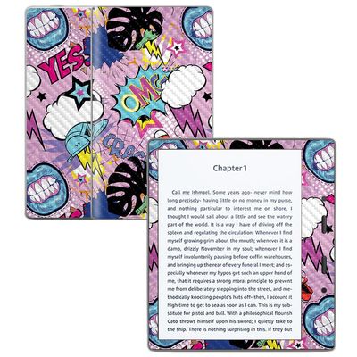 Carbon Fiber Skin Compatible with Amazon Kindle Oasis 7" (9th Gen) - OMG Yes - Premium 3M Vinyl Protective Wrap Decal Cover - Easy to Apply | Crafted in The USA by MightySkins
