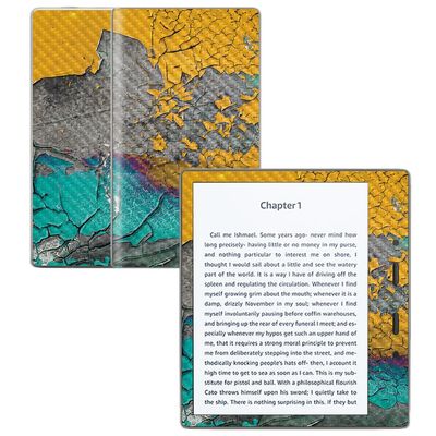 Carbon Fiber Skin Compatible with Amazon Kindle Oasis 7" (9th Gen) - Chipped Spill - Premium 3M Vinyl Protective Wrap Decal Cover - Easy to Apply | Crafted in The USA by MightySkins