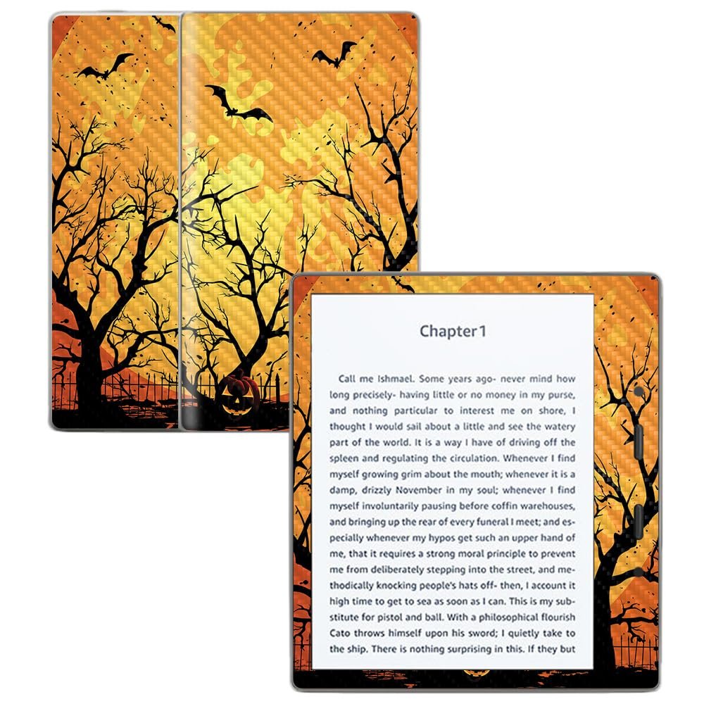 Carbon Fiber Skin Compatible with Amazon Kindle Oasis 7" (9th Gen) - Hallowed Wood - Premium 3M Vinyl Protective Wrap Decal Cover - Easy to Apply | Crafted in The USA by MightySkins
