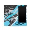 Carbon Fiber Skin Compatible with Amazon Kindle 6-inch 11th Gen (2022) - Grunge Cyan - Premium 3M Vinyl Protective Wrap Decal Cover - Easy to Apply | Crafted in The USA by MightySkins view 1