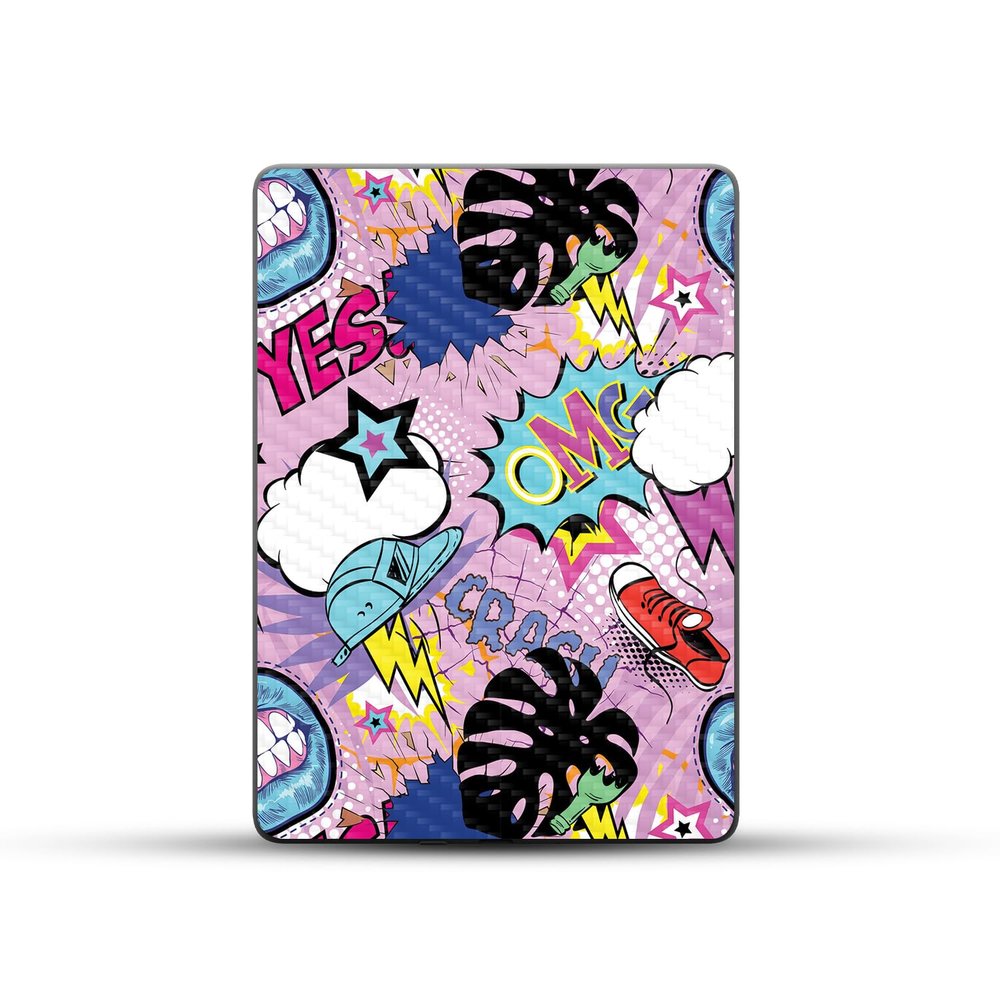 Carbon Fiber Skin Compatible with Amazon Kindle Paperwhite 5 6.8-inch 11th Gen (2021) - OMG Yes - Premium 3M Vinyl Protective Wrap Decal Cover - Easy to Apply | Crafted in The USA by MightySkins