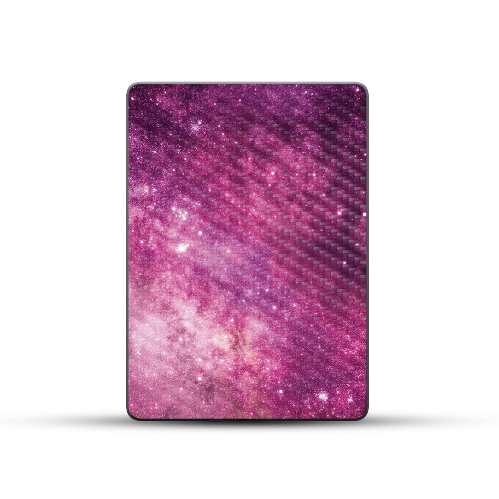 Carbon Fiber Skin Compatible with Amazon Kindle Paperwhite 5 6.8-inch 11th Gen (2021) - Pink Stars - Premium 3M Vinyl Protective Wrap Decal Cover - Easy to Apply | Crafted in The USA by MightySkins
