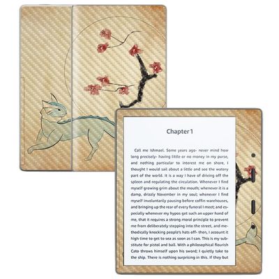 Carbon Fiber Skin Compatible with Amazon Kindle Oasis 7" (9th Gen) - Water Dog - Premium 3M Vinyl Protective Wrap Decal Cover - Easy to Apply | Crafted in The USA by MightySkins