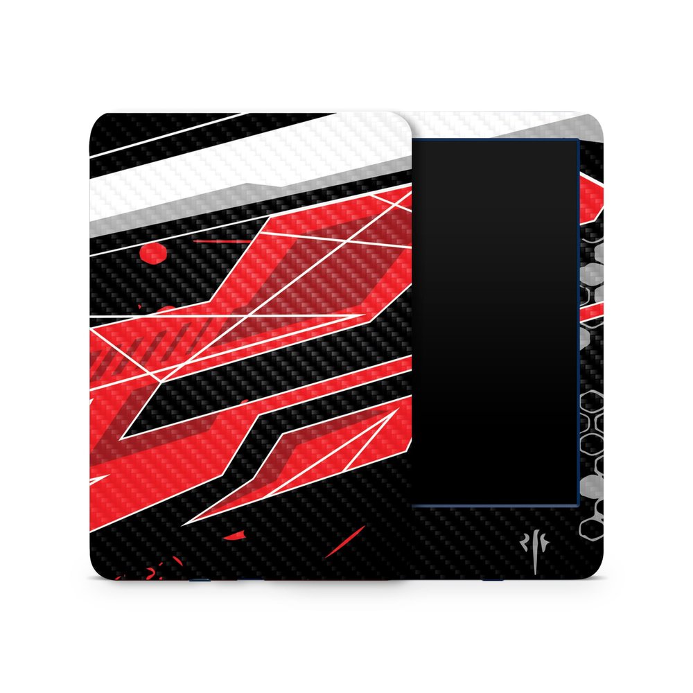 Carbon Fiber Skin Compatible with Amazon Kindle 6-inch 11th Gen (2022) - Racing Chaos - Premium 3M Vinyl Protective Wrap Decal Cover - Easy to Apply | Crafted in The USA by MightySkins