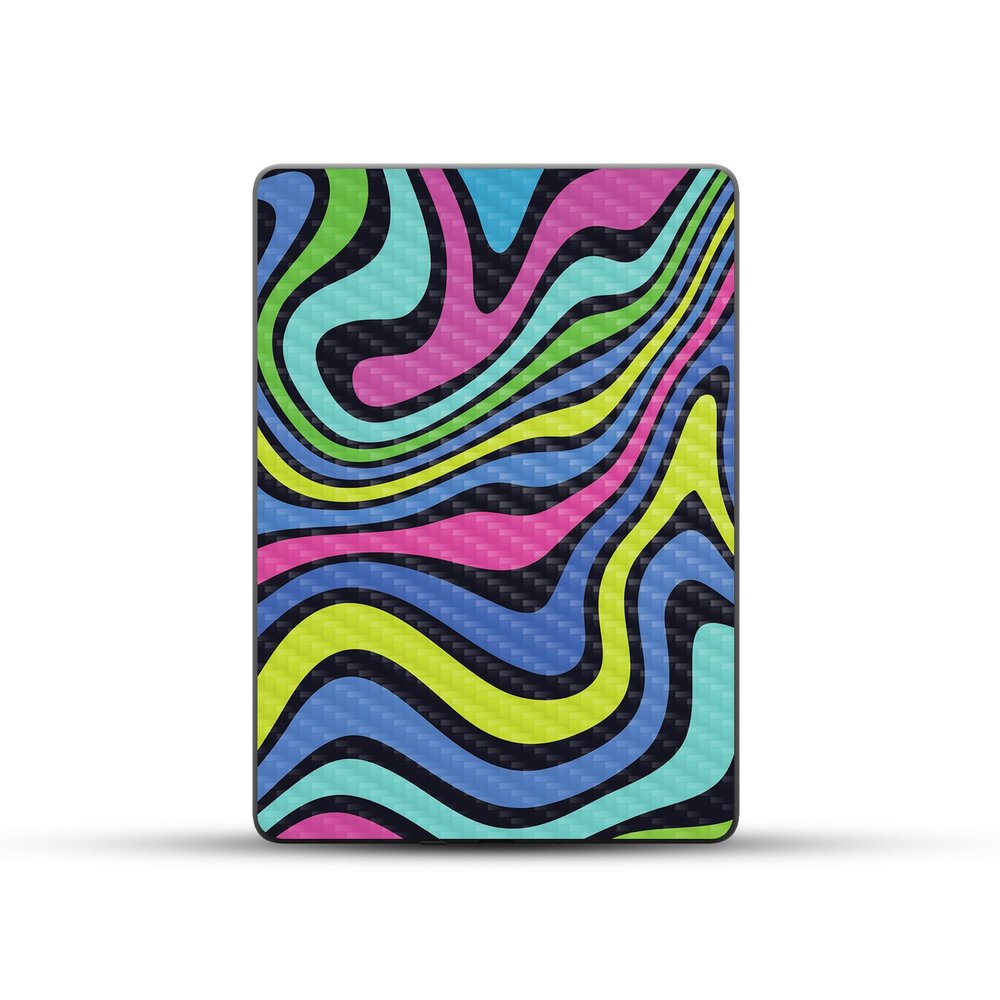 Carbon Fiber Skin Compatible with Amazon Kindle Paperwhite 5 6.8-inch 11th Gen (2021) - Fluorescent - Premium 3M Vinyl Protective Wrap Decal Cover - Easy to Apply | Crafted in The USA by MightySkins