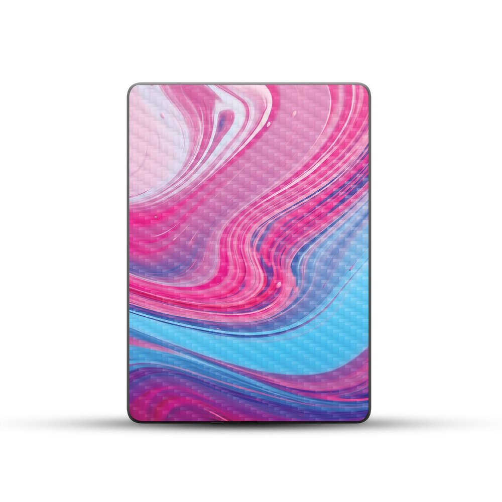 Carbon Fiber Skin Compatible with Amazon Kindle Paperwhite 5 6.8-inch 11th Gen (2021) - Magenta Pour - Premium 3M Vinyl Protective Wrap Decal Cover - Easy to Apply | Crafted in The USA by MightySkins