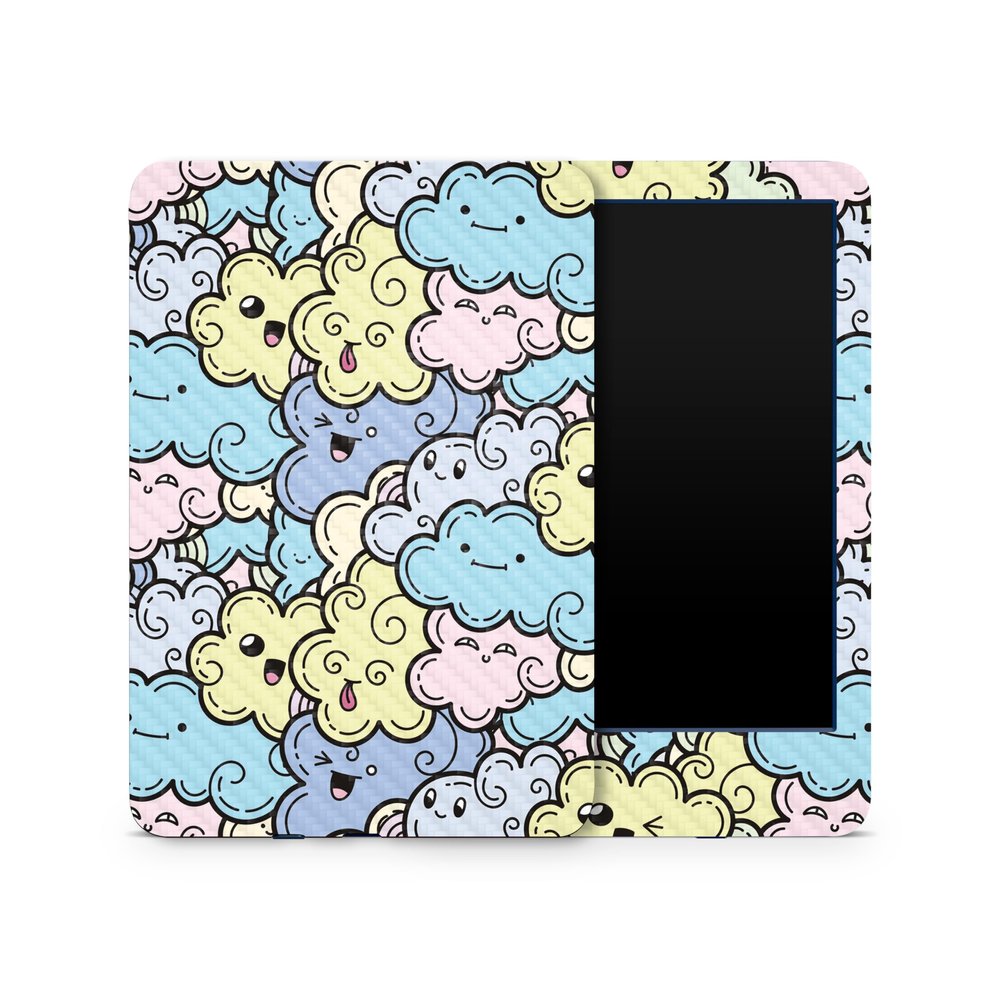 Carbon Fiber Skin Compatible with Amazon Kindle 6-inch 11th Gen (2022) - Crazy Clouds - Premium 3M Vinyl Protective Wrap Decal Cover - Easy to Apply | Crafted in The USA by MightySkins