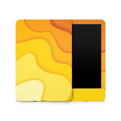 Carbon Fiber Skin Compatible with Amazon Kindle 6-inch 11th Gen (2022) - Papercraft Yellow - Premium 3M Vinyl Protective Wrap Decal Cover - Easy to Apply | Crafted in The USA by MightySkins