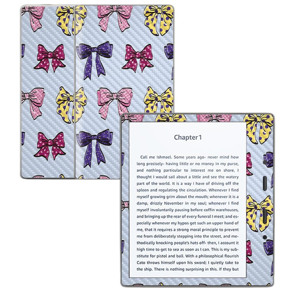 Carbon Fiber Skin Compatible with Amazon Kindle Oasis 7" (9th Gen) - Bow Assortment - Premium 3M Vinyl Protective Wrap Decal Cover - Easy to Apply | Crafted in The USA by MightySkins