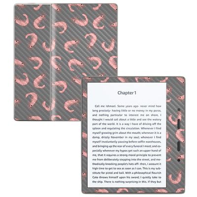 Carbon Fiber Skin Compatible with Amazon Kindle Oasis 7" (9th Gen) - Bottomless Shrimp - Premium 3M Vinyl Protective Wrap Decal Cover - Easy to Apply | Crafted in The USA by MightySkins