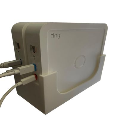 Wall Mount for Ring Alarm Pro Base Station POWER PACK - 3D Printed (Power Pack Not Included) (Double Power Pack)