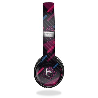 Carbon Fiber Headphone Skin Compatible with Beats Solo 3 Wireless - Magenta Rain - Premium 3M Vinyl Protective Wrap Decal Cover - Easy to Apply | Crafted in The USA by MightySkins