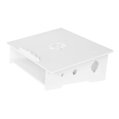CAXUSD Laptop Elevated Rack for Cooling Tilted Design Computer Stand for Improved Airflow and Ergonomic Support White Small for Home Office and Travel Use