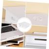 CAXUSD Laptop Elevated Rack for Cooling Tilted Design Computer Stand for Improved Airflow and Ergonomic Support White Small for Home Office and Travel Use view 3